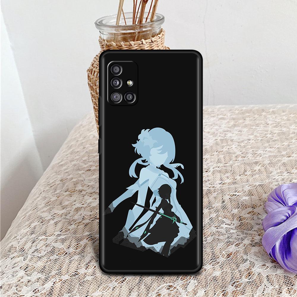 Чехол Genshin Impact Anime Funda для Samsung A51 A71 A12 A21s, чехол для Galaxy A31 A32 A52 A02s A11 A72 A41, матовый мягкий чехол для телефона