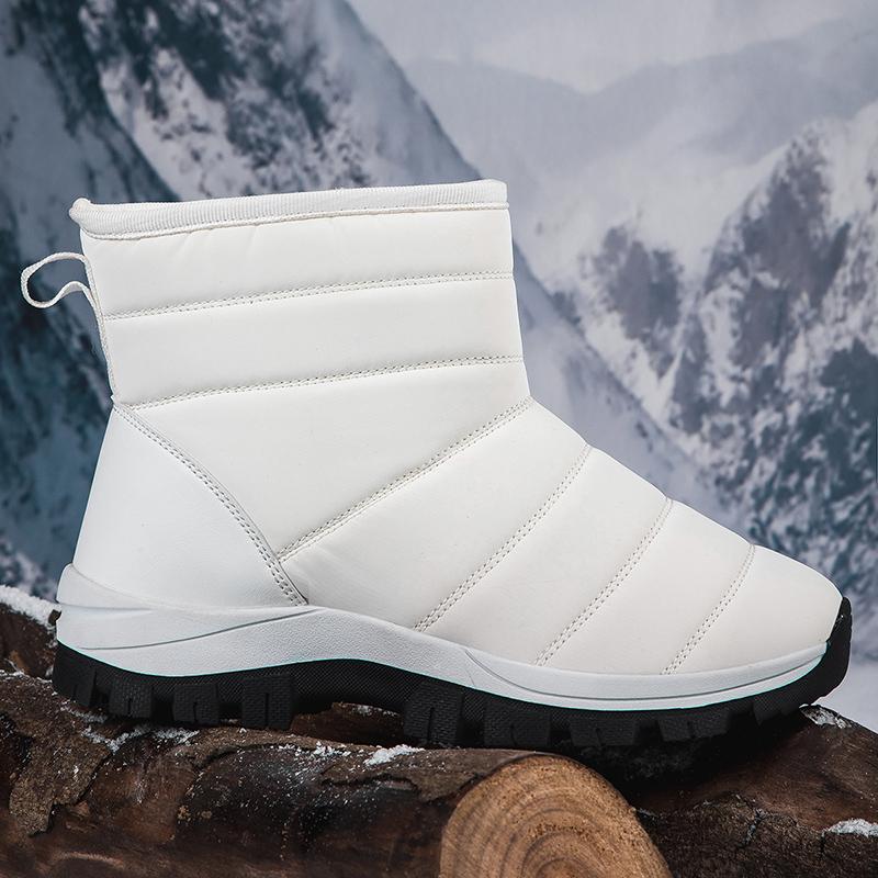 Новые зимние водонепроницаемые уличные ботинки на платформе из утолщенного хлопка, элегантные ботинки и ботильоны для женщин, модная повседневная обувь 2024 года