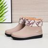 New Fashionable Women's Low-tube Rain Boots Warm and Non-slip Short Tube Water Shoes Beef Tendon Sole Wear-resistant Adult Water Shoes