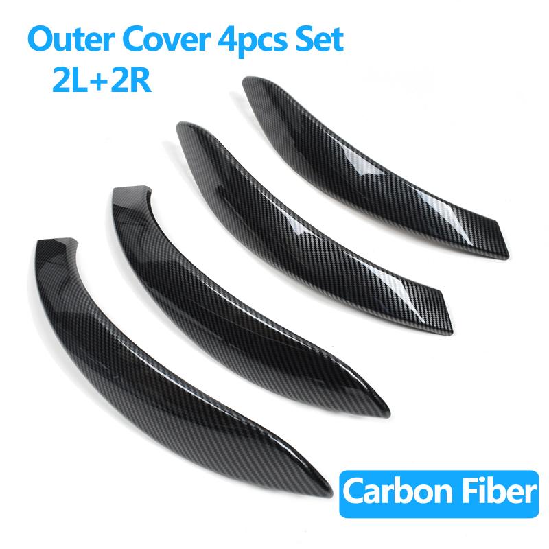 Внутренняя дверная ручка из углеродного волокна с принтом для BMW 3 4 серии F30 F31 F32 F33 F34 F35 F36 F80 F82 F83 318i 320i 328i