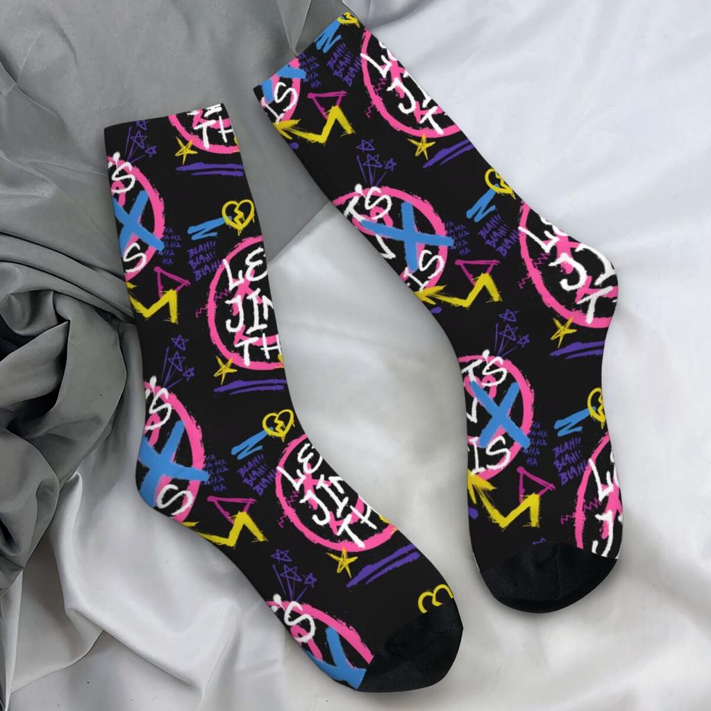 Чулки аниме Arcane Vi и Jinx, мужские носки, мягкие, дышащие, забавные, весенние, скейтбордные, противоскользящие, индивидуальные носки, подарок на день рождения