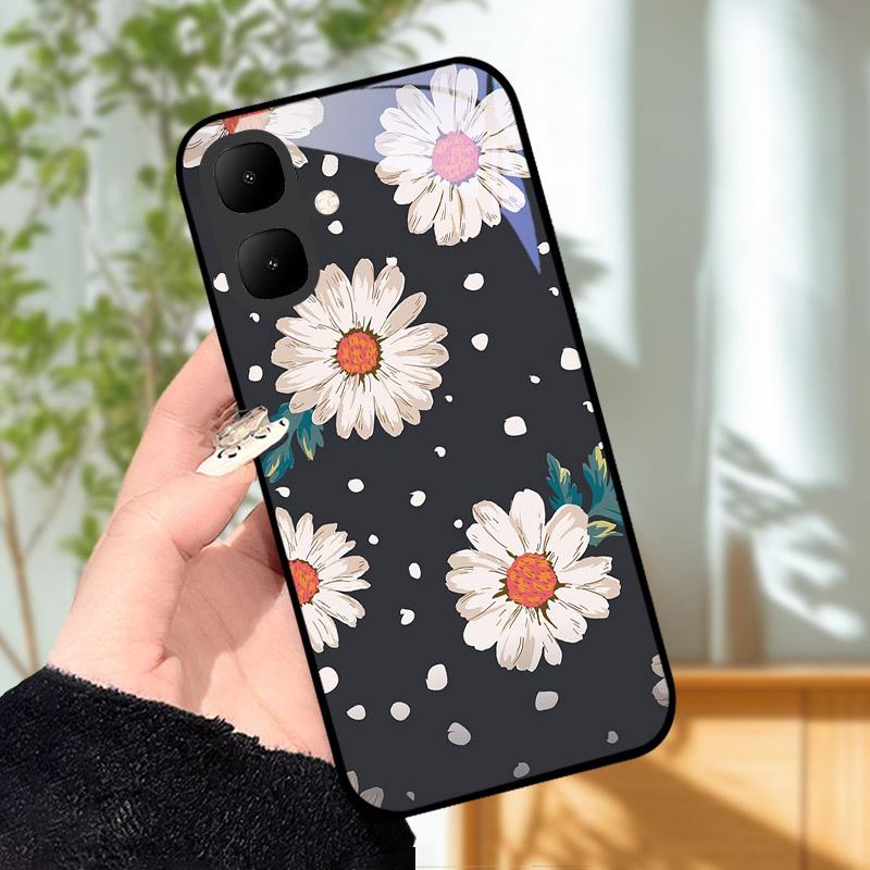 Для Infinix Smart 10 X6725 Чехол Закаленное Стекло Ударопрочная Задняя Крышка Чехлы Для Телефона Для Tecno Pop 10 Защитный Чехол Для Камеры Fundas