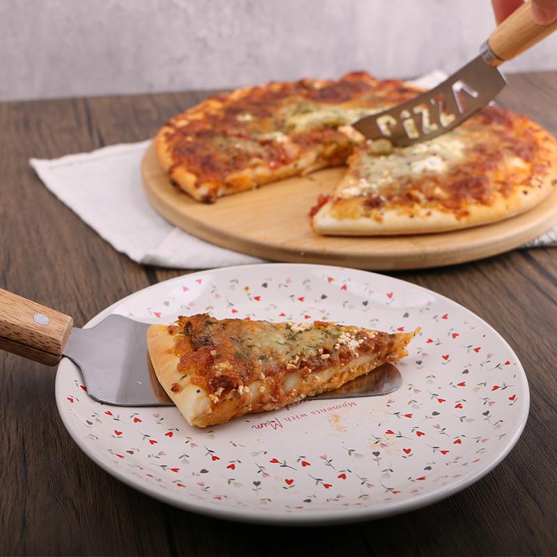 2pc Essential Premium Pizza Tool Set with Knife & Pizza Shovel Creative Design Baking Gadgets for Home Supplies