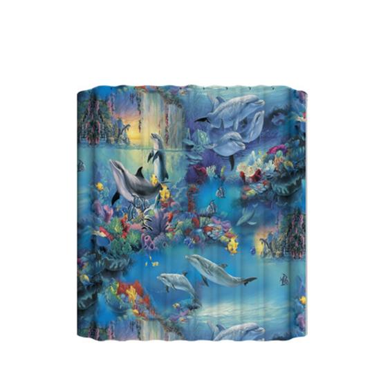 Yousheng Ocean Душевая занавеска с синим дельфином из полиэстера, плотная напечатанная душевая занавеска с крючками для ванной комнаты