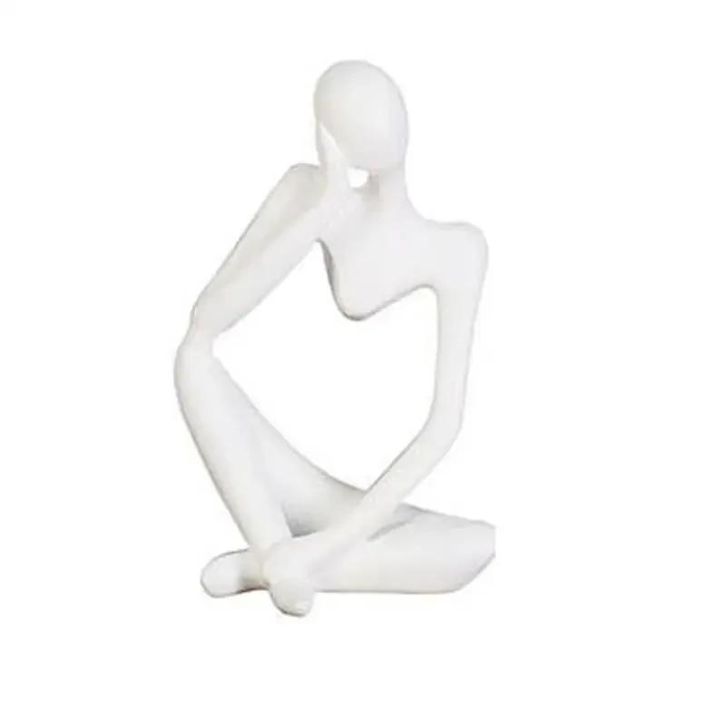 Nordic Home Decoration Abstract Thinker Statue Miniature Resin Sculpture Figurines Home Desktop Decoration Sculpture Ornaments