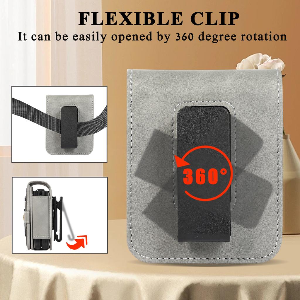 Кожаный защитный чехол с зажимом для ремня для Galaxy Z Flip5 для Samsung Galaxy Z Flip5 Flip 5 Zflip5 5G, аксессуары для телефонов, чехол