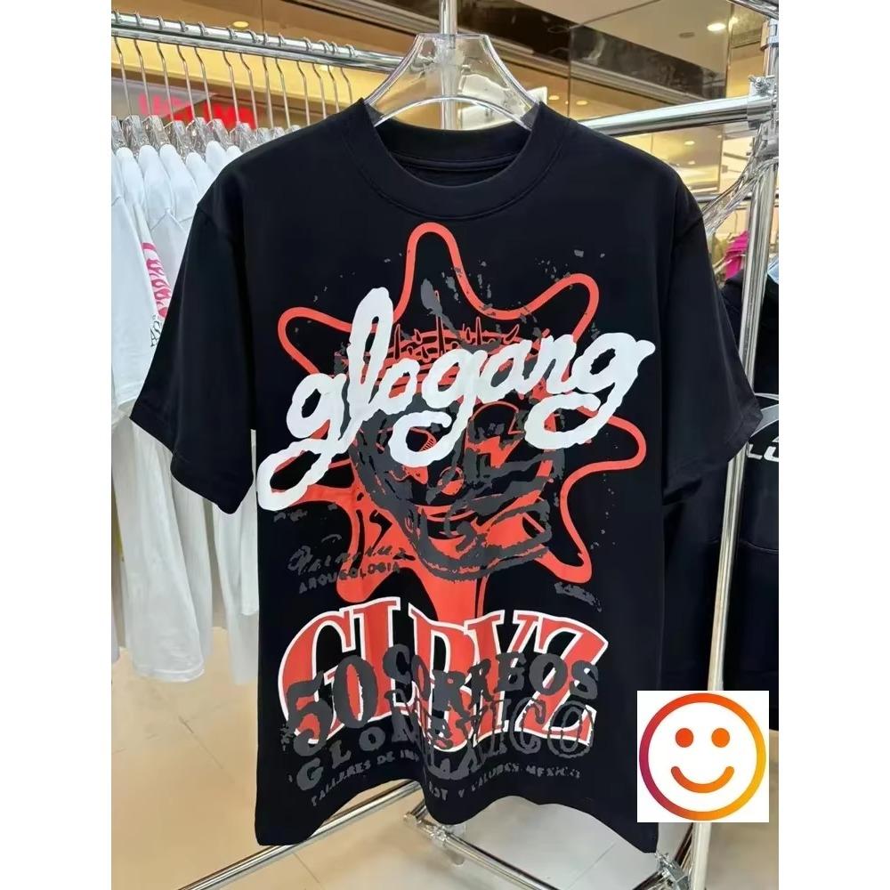 2024 Glo Gang Glo Gang Boyz Worldwide Tee для мужчин и женщин, высококачественная уличная хип-хоп-граффити-готическая футболка