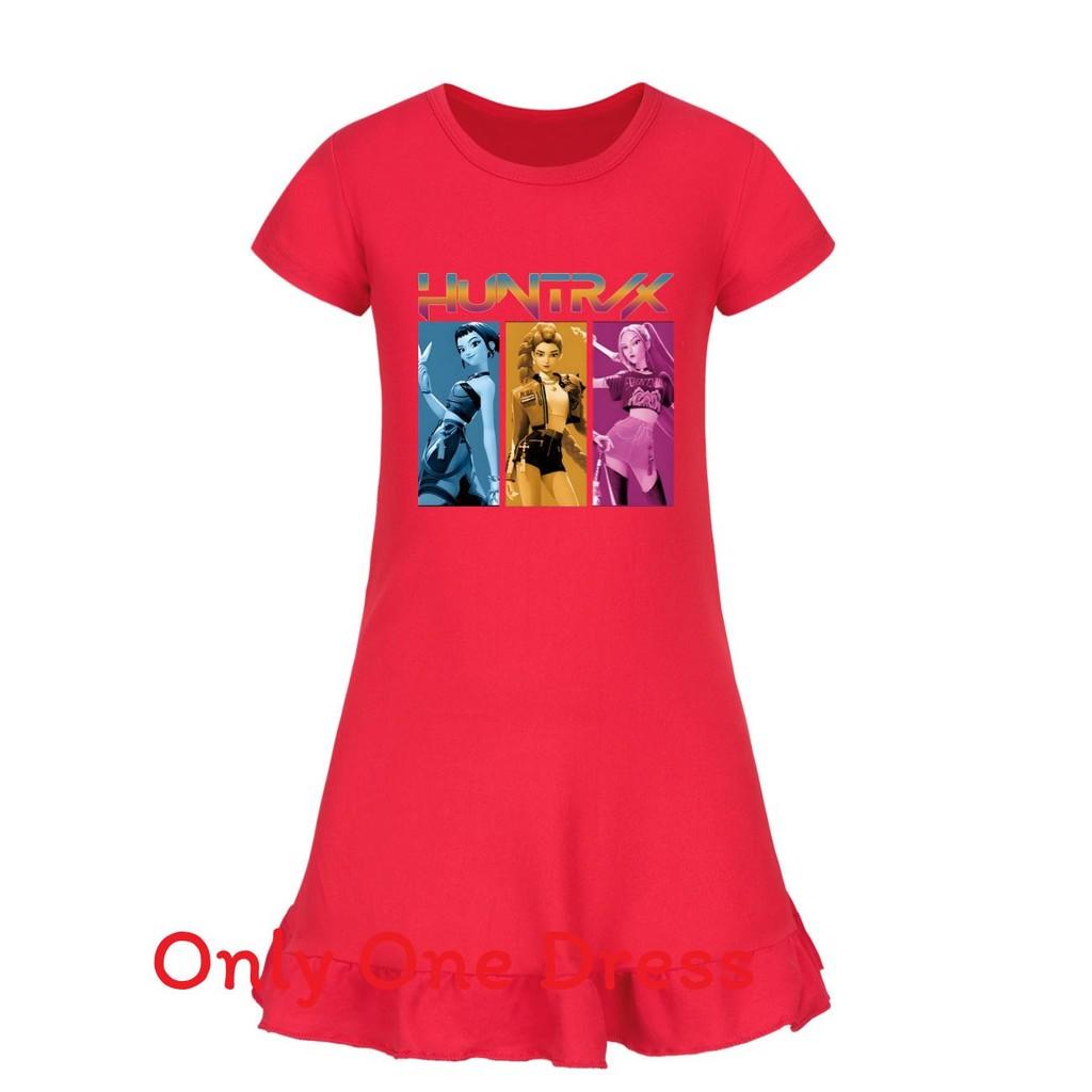 Rochie de dormit Hunters Kpop Demon Girl cu fustă cu volane pentru copii, pentru lounge, somn și