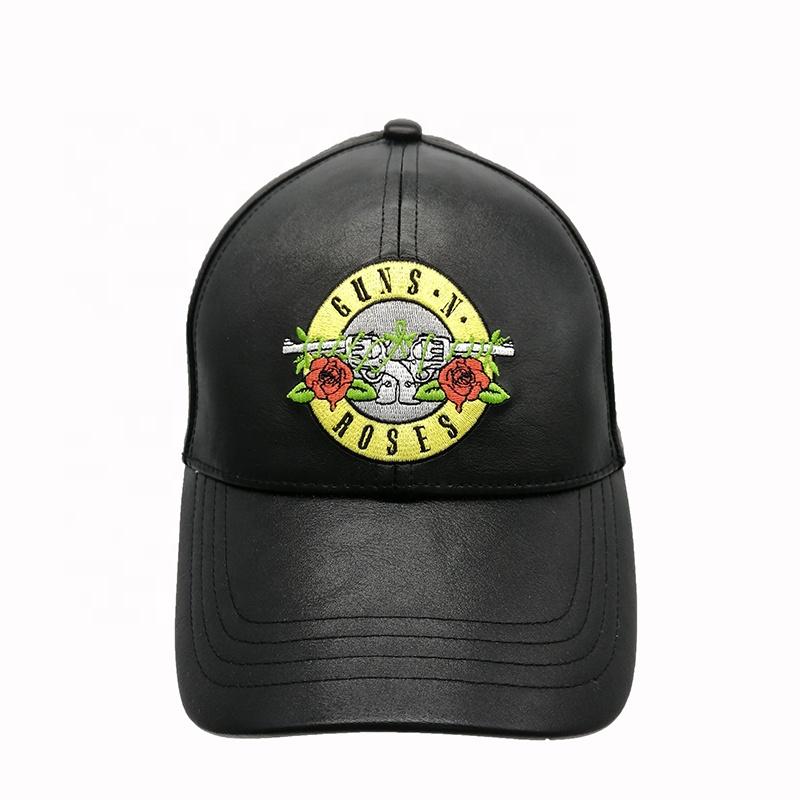 Стильные однотонные черные snapback кепки с вышивкой, 6-панельные, из ПУ кожи, с защелкой, с индивидуальным логотипом, дизайн бейсболки, обычная ткань, унисекс