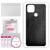 apgo Protective Skin Sticker for the Back Compatible with Google Pixel 4a 5G, Wrap Film, Foil, Vinyl - Pattern Black Leather