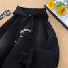 2026 Oversized Hoodie Men Women Thickened Fleece-Lined Casual Sweatshirt US Retro Style Black Gray Beige