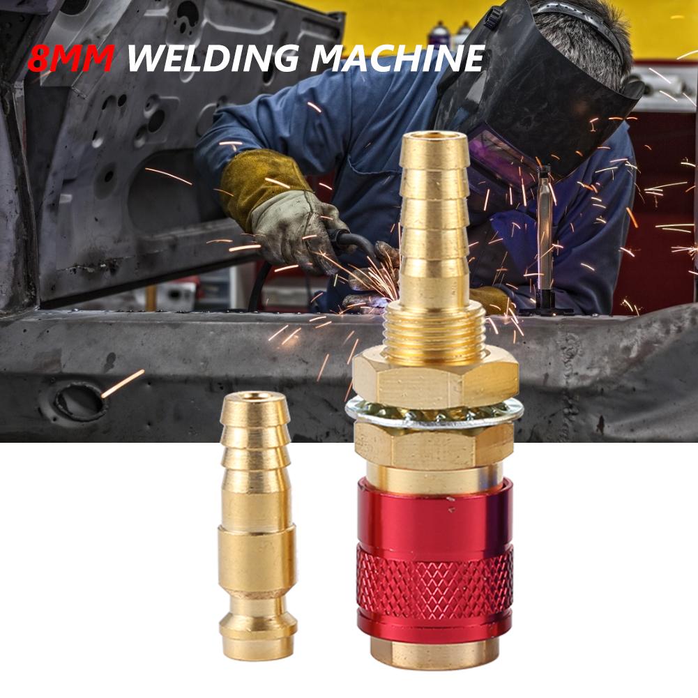 Adapter Welding Torch Welding Plug for MIG TIG Welding Torch M8 Quick Hose Connector Brass Water Cooled Gas Adapter