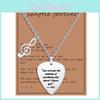 Элегантное ожерелье с медиатором в форме сердца с индивидуальной гравировкой Идеальный подарок для любителей музыки