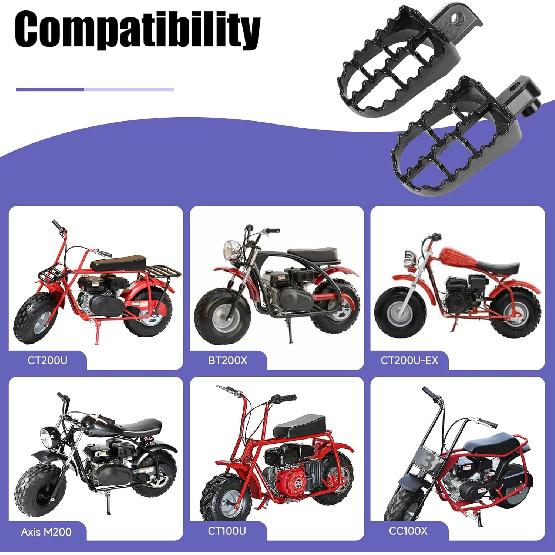 Сборка подножек для мини-байка, совместимая с Coleman Minibike CT200U CT200U-EX BT200X CT200U-EXR CT100U CC100X Axis M200 196cc 200cc 97cc 100cc