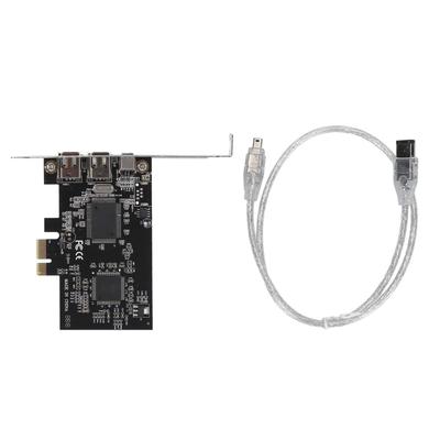 Карта расширения PCIE 1X на 3 порта 1394A Firewire, двухчиповая конструкция, поддержка 1440x1080 800 Мбит/с