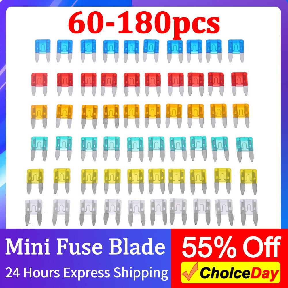 60-180pcs Mini Fuse Blade Auto Car Truck Mini Car Fuses Automotive Blade Type Micro Fuse 5A 10A 15A 20A 25A 30A Mixed Set Kit Fuses4
