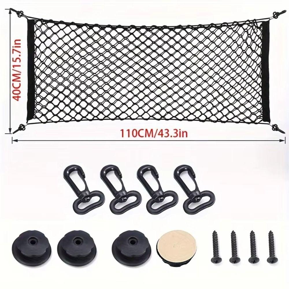 Universal Trunk Storage Net Double Layer Luggage Mesh Net Car Mesh Storage Bag Back Rear Seat