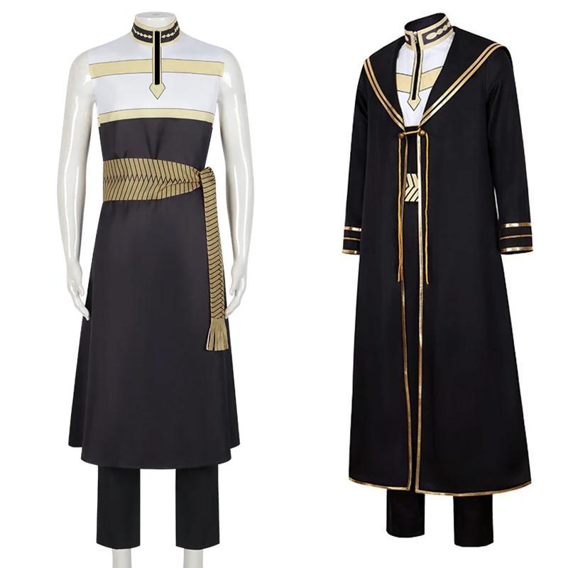 Аниме Frieren at the Funeral Heiter Косплей Костюм Униформа Тренч Полный Комплект Нарядный Костюм Верхнее Пальто Брюки с Париком Хэллоуин Карнавал Вечеринка