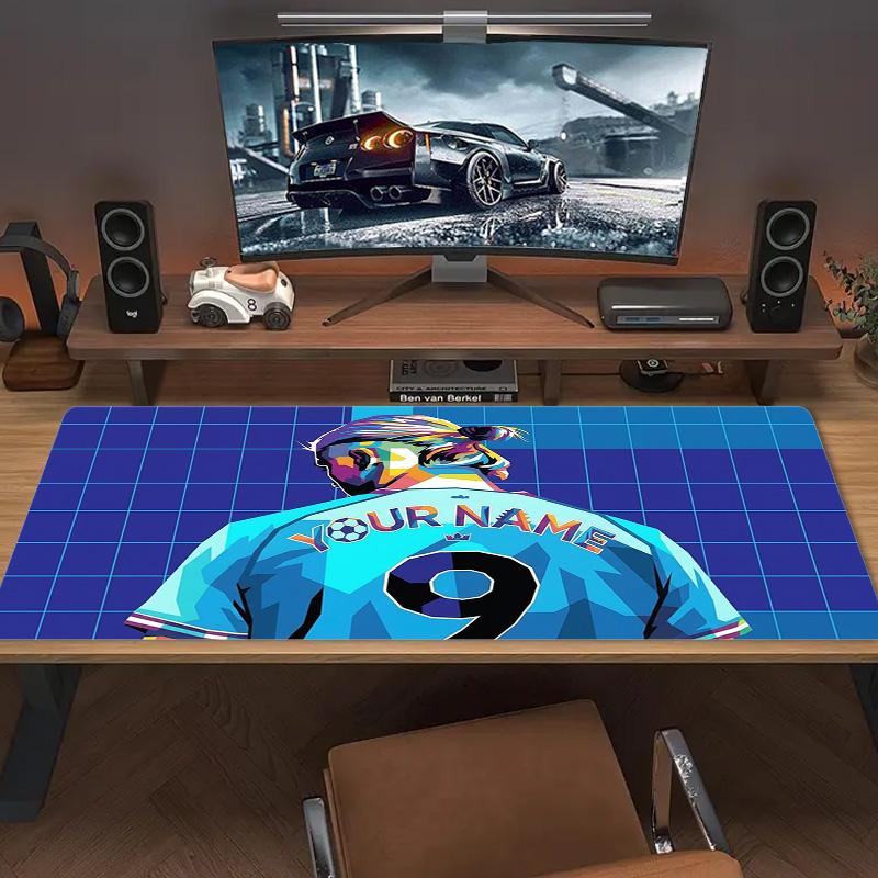 Haaland Custom Name Large Size Mouse Pad Large Gaming Table Cushion Nonslip Laptop Tablet Big Mousepad Xxl Mat Mini Pc Playmat With Lock Edge Custom N