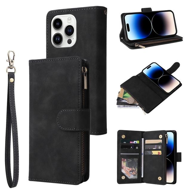 Кожаный чехол-кошелек с откидной молнией для Iphone 14 Pro Max 13 Pro Max 12 Pro Max 11 Pro Max Se 2022 2020 X Xr Xs Max 8 7 6 6s Plus