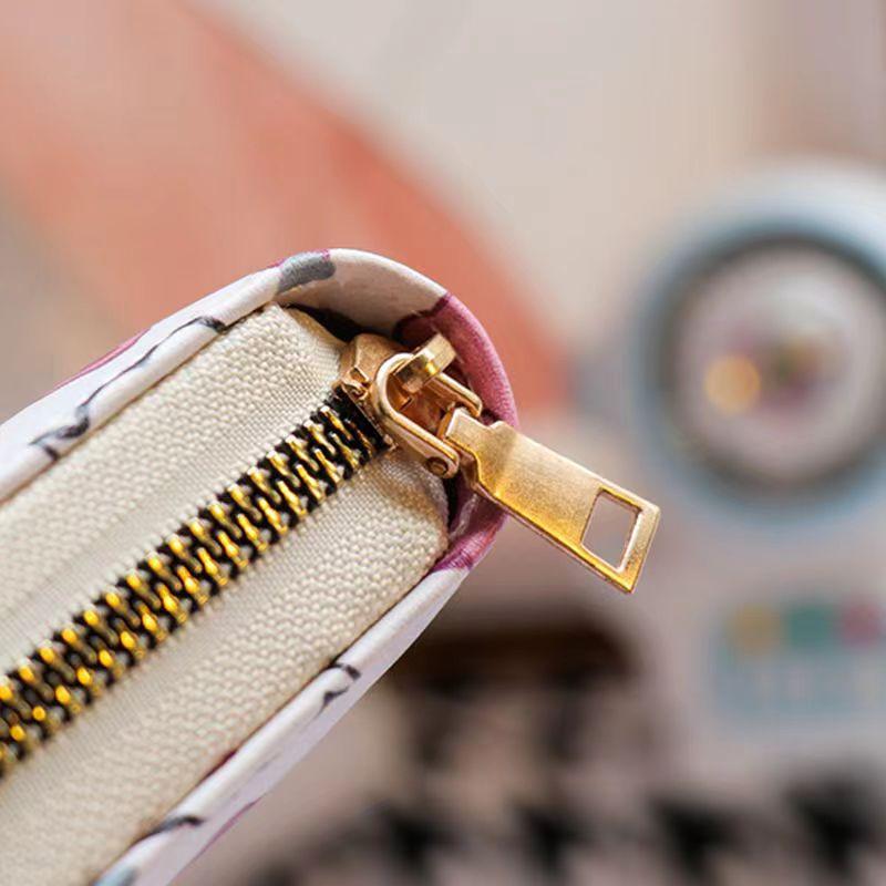 Держатель для карт с героями мультфильмов, милый женский кошелек на молнии, небольшой кошелек на молнии, держатель для карт для женщин