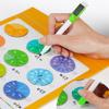 Magnetic Fraction Tiles Circles Book with Pen Percentage Decimal Fraction Learning Math Manipulatives Student Teaching Aid Educational Fraction Puzzle
