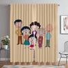 Chibi Maruko-chan Shades Anti-mosquito Curtains for Living Room Blackout Curtain for Room 2 Panel Partition Halloween Decoration