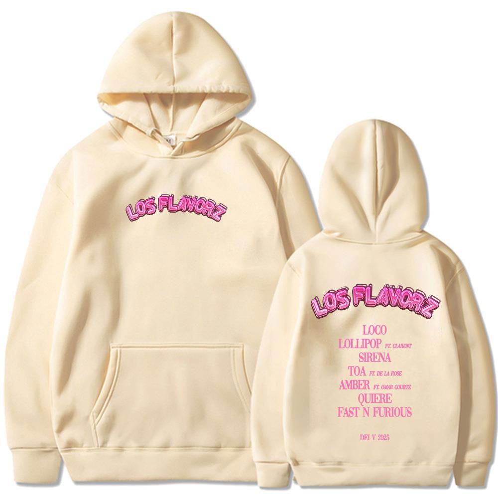 Rapper Dei V LOS FLAVORZ 2025 Album Hoodies Men Women Clothing Fashion Hip Hop Long Sleeve Sweatshirt Comfort Oversized Pullover