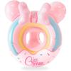 Baby Swimming Ring, Pink Swimming Aid Baby, PVC Swimming Trainer with Swimming Seat Baby and Transparent Handle, Children From 0-48 Months for Pool