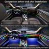 6 In1 for BMW X5 E53 E70 Car LED Ambient Lamps Colorful Atmosphere Lights Auto Interior Neon Strip 64 RGB Lighting 12V 64 colors Neon Lights 4