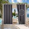 1 Panel Outdoor Curtains, Waterproof UV Protection Blackout Curtain with Eyelets, 3D Textured Indoor Outdoor Drapes for Garden, Pergola, Gazebo