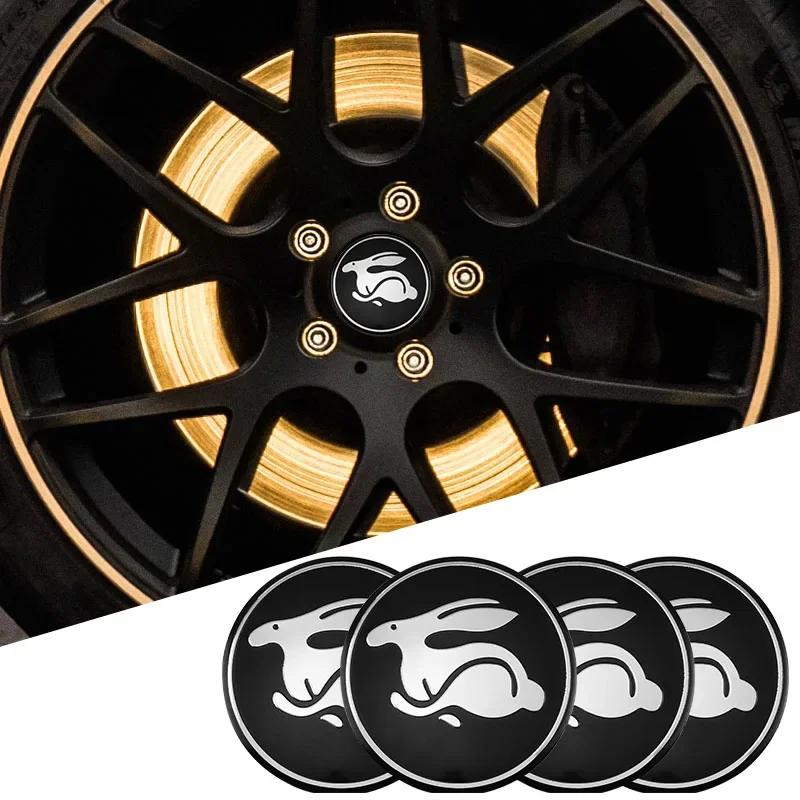 4Pcs 56mm Car Wheel Stickers Center Hub Cap For Volkswagen GTI R-Line R Polo T5 Golf Passat Scirocco Car Emblem Badge Decal
