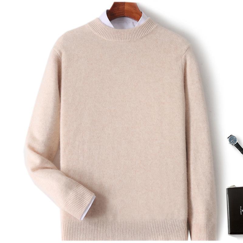 Новый кашемировый свитер утолщенный пуловер с полувысоким воротником с кашемировым свитером мужской внутри