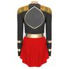 Women Circus Ringmaster Costume Long Sleeve Fringed Shoulder Leotard Dress Halloween Carnival Party Cosplay Dress Up