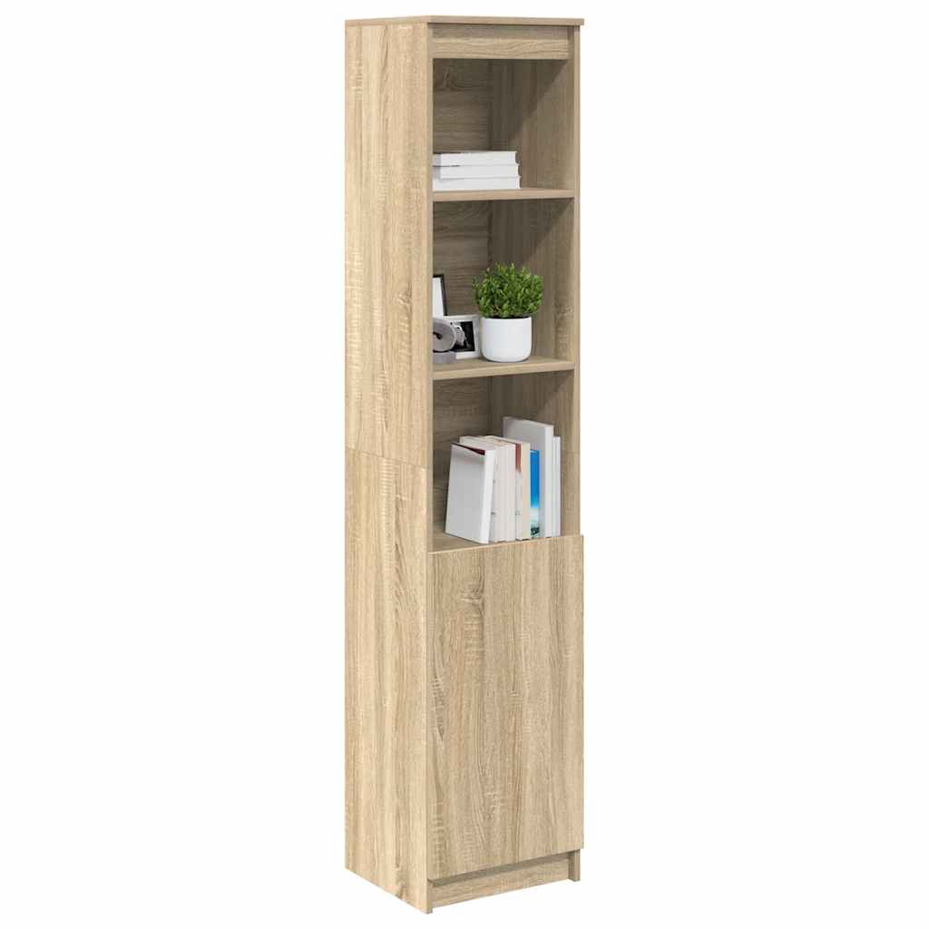Highboard in Sonoma Oak Finish 37.5 x 35 x 180 cm Particle Board