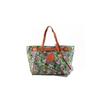Canvas Tote Bag - LE TEMPS DES CERISES - Aloes 1 - Green Flowers - Zipped - A4 Compatible