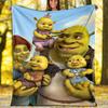 Shrek Theme Printed Blanket - Perfect for Couch, Bed, Travel & Outdoor Use | Machine Washable, Cozy & Durable.