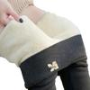 European and American High Waist Fleece-lined Lambswool Leggings for Women - Warm, Elastic, Skinny Autumn/Winter Pants.