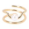 Pearl Finger Nail Knuckle Rings Stylish and Simple Copper Fingertip Jewelry for Women Girls3052