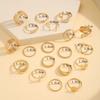 17KM Vintage Gold Color Snake Ring Set  20Pcs/Set Geometric  Butterfly Adjustable Rings for Women Girls Fashion  Jewelry Gift