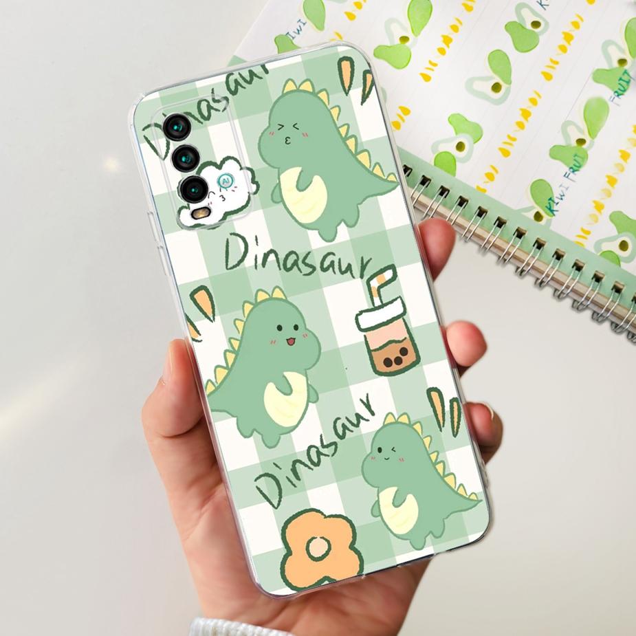 Чехол для Xiaomi Redmi 9T Милый Модный Расписной Чехол Прозрачный Силиконовый Чехол для Телефона Для Xiaomi Redmi 9T Redmi9T Задняя Крышка 6.53'' Сумки