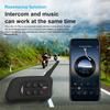 Мотоциклетный шлем Bluetooth 5.1 Intercom с радиусом действия 1500 м, 18 ч. в режиме разговора, шумоподавлением CVC и водонепроницаемой конструкцией