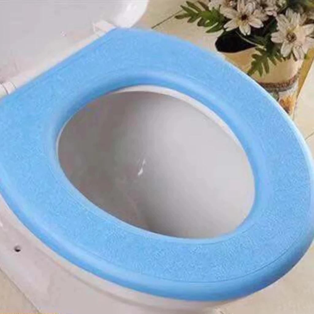 Waterpoof мягкий чехол на сиденье для унитаза, моющийся для ванной комнаты, коврик для туалета, подушка, О-образное сиденье для унитаза, биде, чехол для унитаза, аксессуары