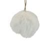 Hanging Bauble Textile Ball Furry White 4 × 4 × 4