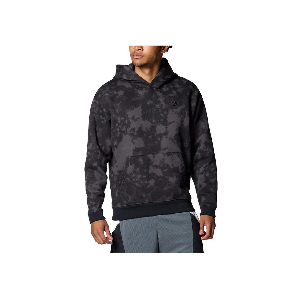 Under Armour Повседневная толстовка с капюшоном Tie-Dye, свободные мужские топы, черный, серый 1380326-010