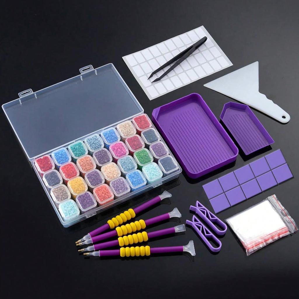 Набор принадлежностей для алмазной живописи 5D DIY, включая коробку для хранения на 30 ячеек для любителей алмазного искусства, подходит для вышивки крестиком