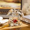 Cute Crystal Elephant Figurines Cut Glass Art Ornament Elephant Statues Animal Collectibles for Home Office Decorations
