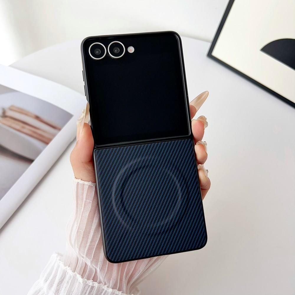 Для Samsung Galaxy Z Flip 7 Чехол Жесткий Силикон углеродное волокно магнитный Ударопрочный Защитная задняя крышка Чехол Для Z Flip 7 6 5 4 3