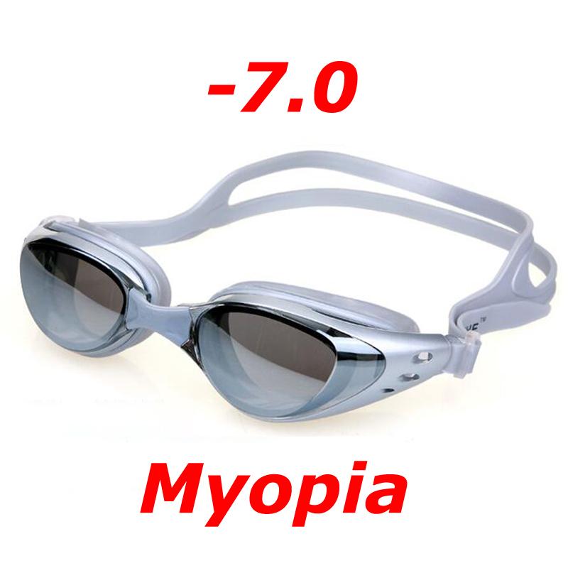 Plating Myopia Swim Goggles Professional Waterproof Anti Fog UV Shield Eyewear Swimming Pool Water Sports Glasses for Men Women