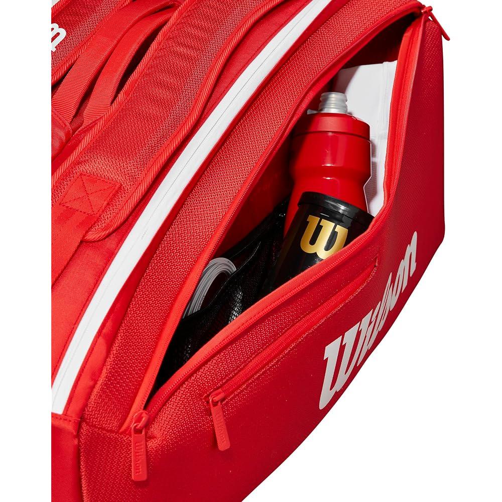 Wilson Теннисная сумка Super Tour Red 2025 Большая вместимость Прочный дизайн